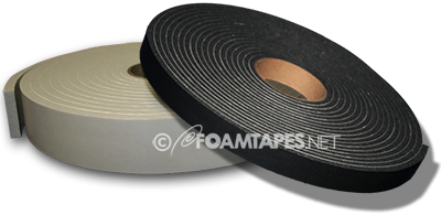x 75 ft. Black JVCC SCF-01 Single Coated PVC Foam Tape: 1/8 in thick x 1/2 in 